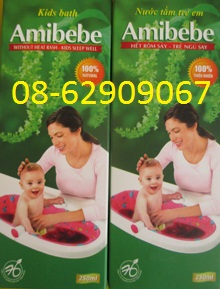 Nước tắm AMIBEBE- giúp trẻ hết rôm sảy, mụn nhọt